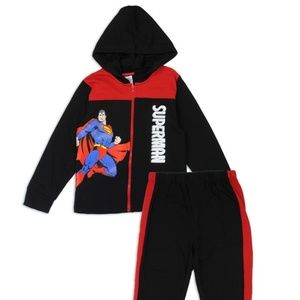 Boys superman  2-piece zip-up fleece set